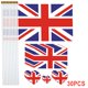 thumbnail image 1 of Pegatinas Faciales Hot6sl con La Bandera Del Reino Unido, Minibandera de Mano para Eventos, 30 x Banderas de Mano, 1 of 6