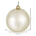 thumbnail image 2 of Pemberly Row 10" Contemporary Plastic Ball Ornament in Shiny Champagne Gold, 2 of 4