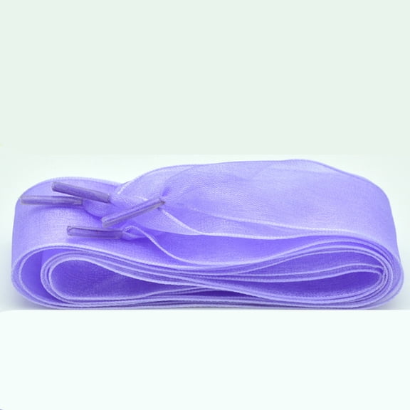 MERRYHAPY 6Pairs Durable Chiffon Shoelace for Boots Casual Shoes Flat Wide Purple