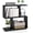 Black, variant on BarefHaven 2 Tier Geometric Bookshelf, Freestanding Wood Display Shelf, Home Office Room Divider S Shaped Open Bookcase, Small Bookshelf for Small Spaces, Living Room, Study (Coffee, 2)