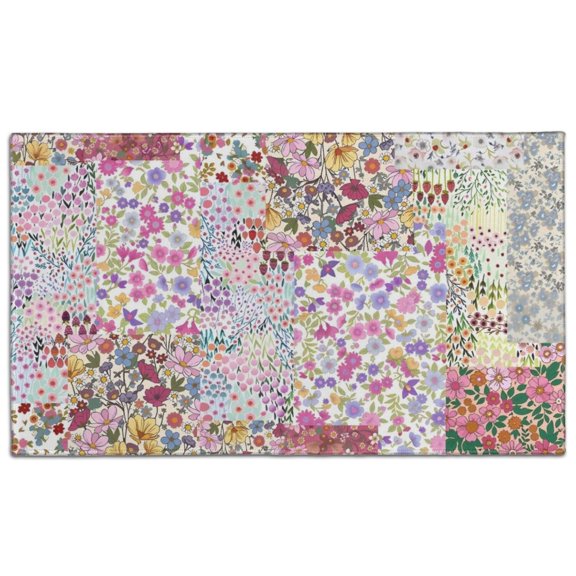 Pioneer Flower Floral Print Pattern Door Rugs,Washable Non Slip Door Mats Indoor,Decorative Door Mats,Entry Mat Indoor for Entrance,Bedroom,Kitchen,Bathroom,17"x30"