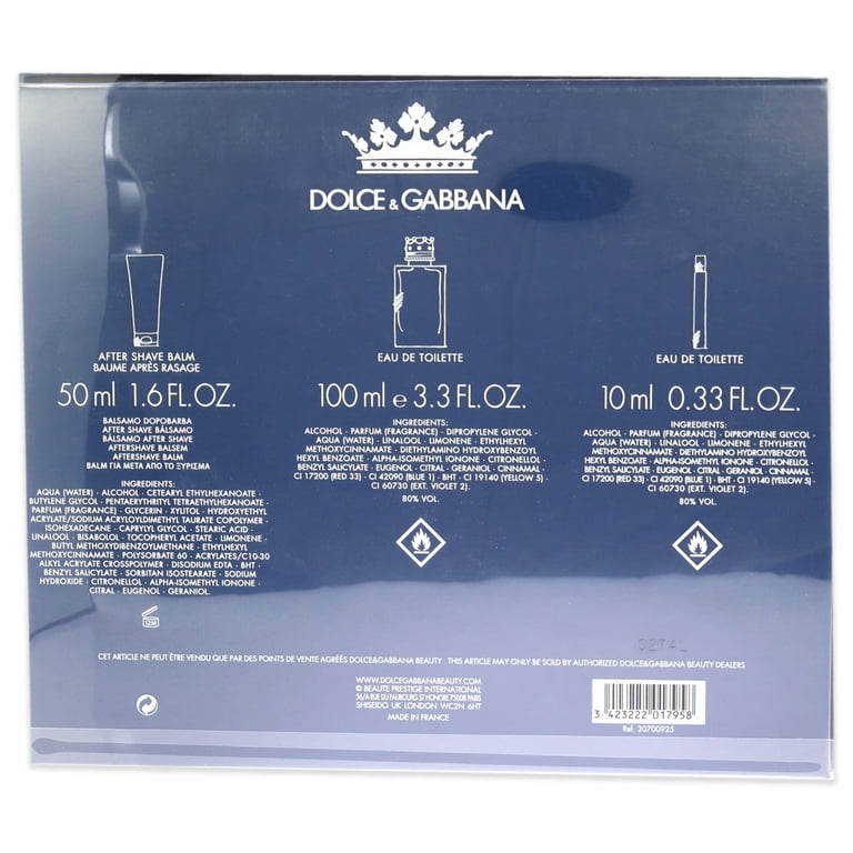 Dolce & Gabbana カタログ セット DOLCE & GABBANA MEN 3 PIECE GIFT SET - 3.3 OZ EAU DE TOILETTE