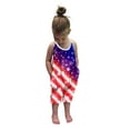 thumbnail image 4 of Splozh Baby Girl 4th of July Outfit 1T 2T 3T 4T 5T 6T American Flag Spaghetti Strap Overalls Romper Jumpsuit Toddler Summer Clothes,Purple,3-4 Years, 4 of 4