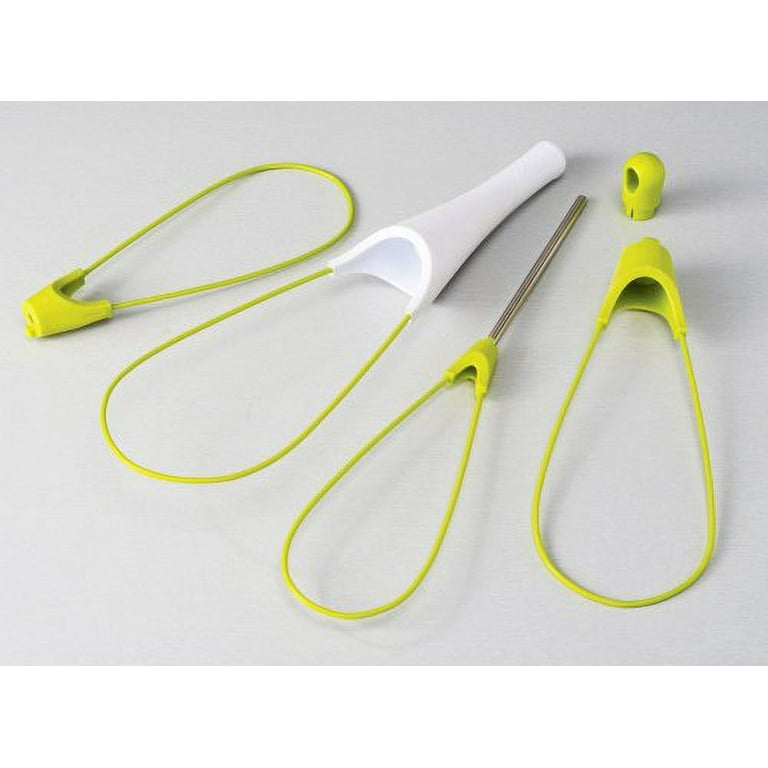 Joseph Joseph 20073 Twist Whisk 2-in-1 Balloon and Flat Whisk Silicone  Coated Steel Wire, 11.5-Inch, Multicolored