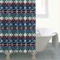 thumbnail image 4 of Boho Floral Shower Curtain 72x72 Inches - Tropical Leaves, Vintage Botanical Print, Waterproof Fabric for Chic Bathroom Decor, Modern Farmhouse & Bohemian Style, 4 of 5