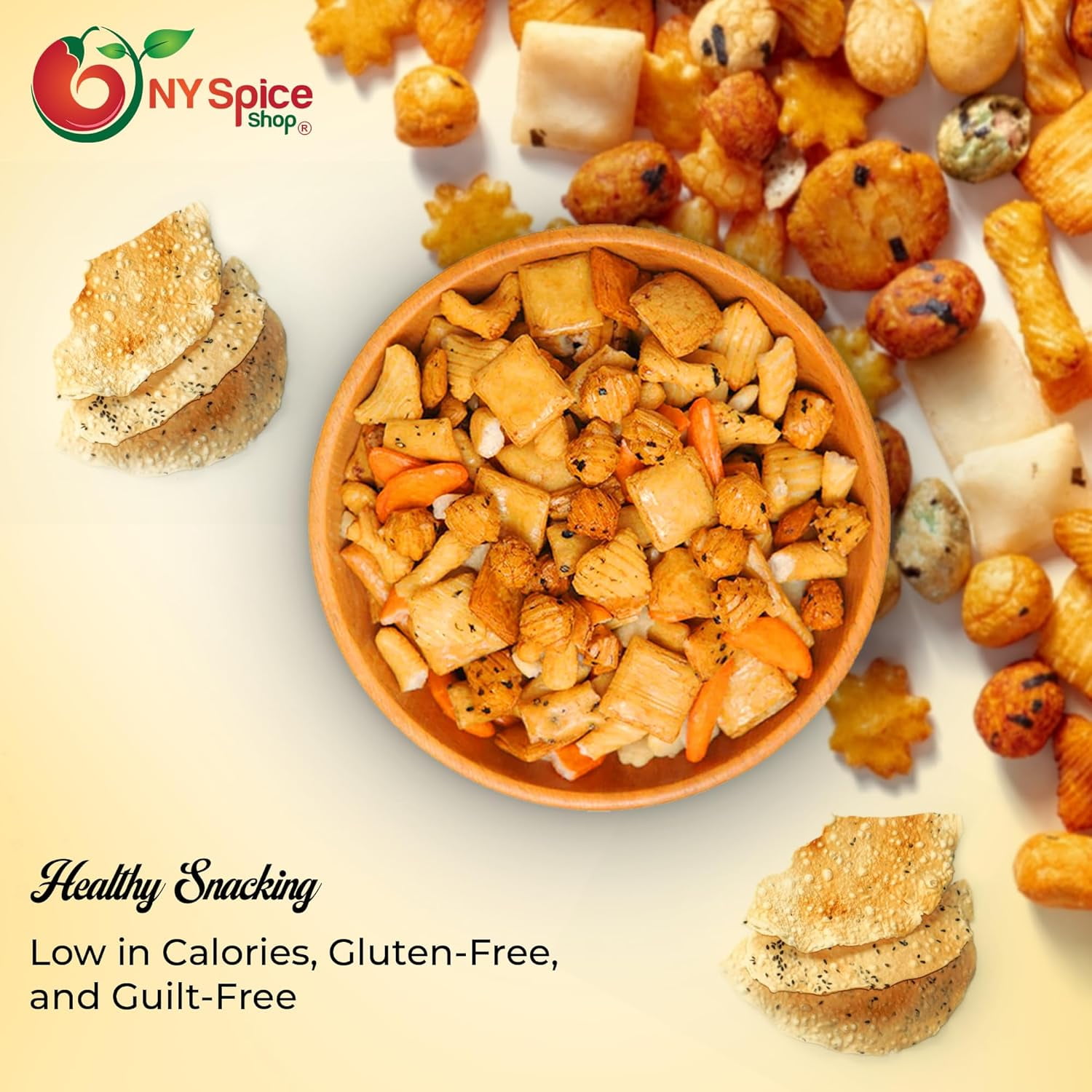 NY SPICE SHOP Oriental Rice Crackers - 5 Pound - Rice Snacks - Snack Mixes - Best Snacks