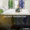 thumbnail image 3 of Fsddascl Succulents Blackout Curtains for Bedroom/Living Room, Thermal Insulated Kitchen Curtains, Green Teal Purple Vintage Ferns Plant Fruit Grommet Darkening Window Treatment Drapes 52"x84"x2, 3 of 6