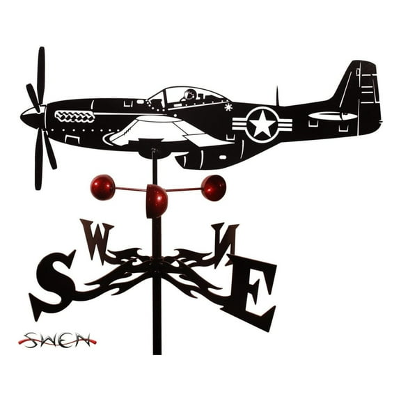 Drevy Farrell Series P51 Mustang Airplane Weathervane ~New~
