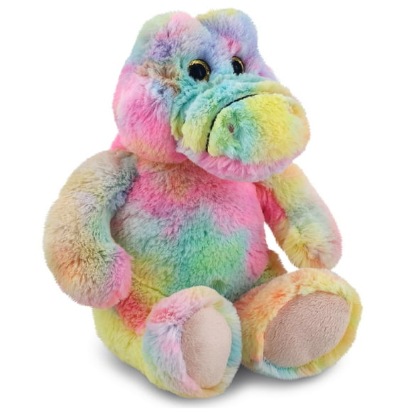 DolliBu Rainbow Sitting Alligator Stuffed Animal – Soft Huggable Gator Stuffed Toy, Adorable Playtime Wildlife Plush Toy, Cute Cuddle Gifts, Super Soft Plush Doll Animal Toy for Kids – 8 Inches