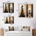 thumbnail image 4 of Designart "Stylish Woman With Umbrella II" Fashion Framed Wall Art Set Of 2 - Yellow Fashion Framed Wall Art Set Of 2, 4 of 7