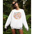 thumbnail image 3 of Trendy Volleyball Sweatshirt School Pride Retro Sweater for Adults and Teens White Sweatshirt Adult Small, 3 of 4