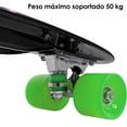 thumbnail image 4 of Patineta Tipo Penny Board Mini Skate Skateboard 55cm Iciqlo Ruedas Verde Rulemanes Negro, 4 of 4