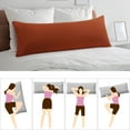thumbnail image 5 of Unique Bargains 110GSM Microfiber Solid Body Pillow Cover Orange 20" x 54", 5 of 8