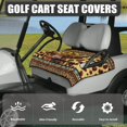 thumbnail image 3 of Renewold Golf Cart Seat Cover Comfortable Golf Cart Seat Towel Blanket with Front Pockets Suitable for 2 Person Club Car Seats, 52 x 32 Inches, American Tribal Highland Cow Sunflower Leopard Print, 3 of 7