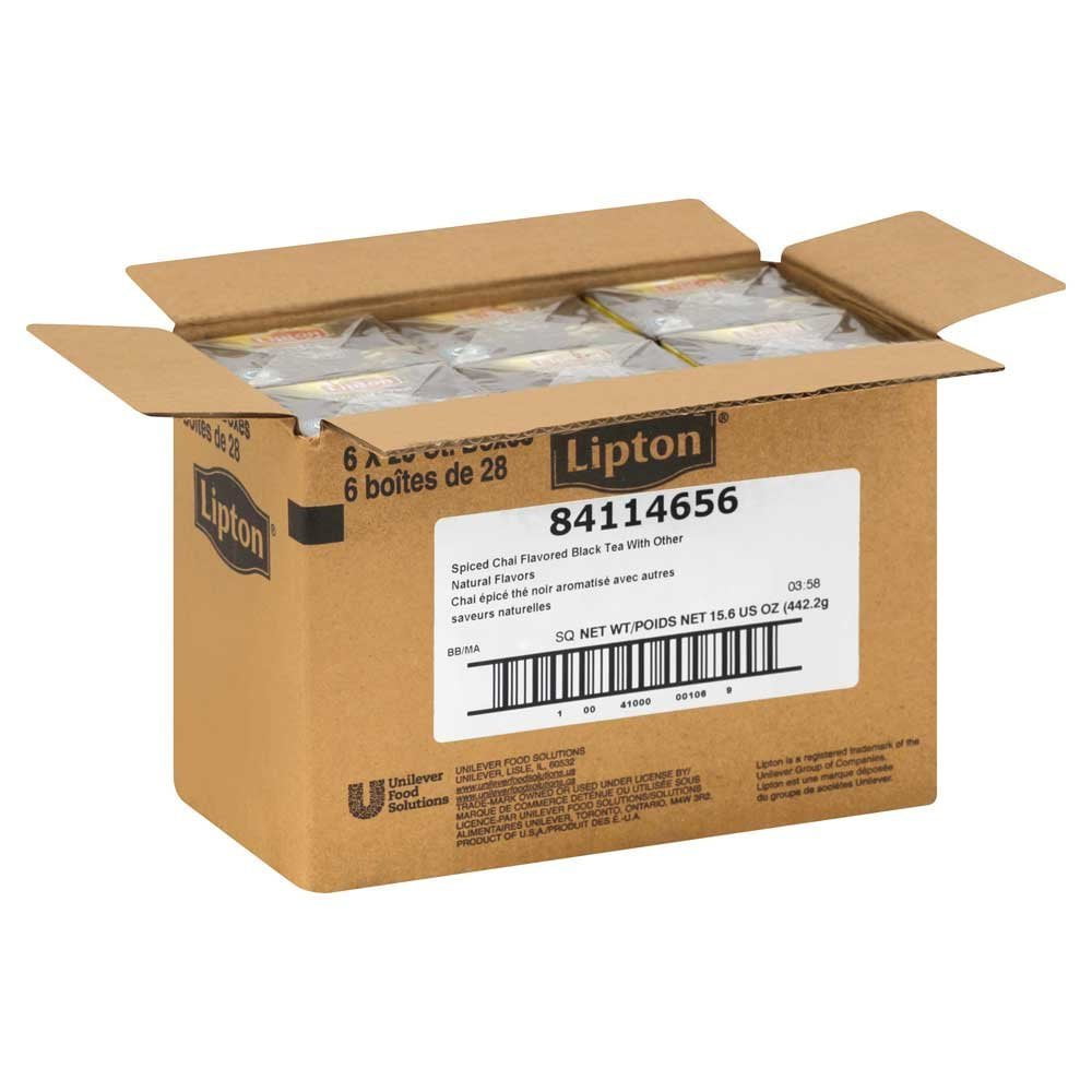 (Price/CASE)Lipton Spiced Chai Tea 28 Ct - 6 Per Case