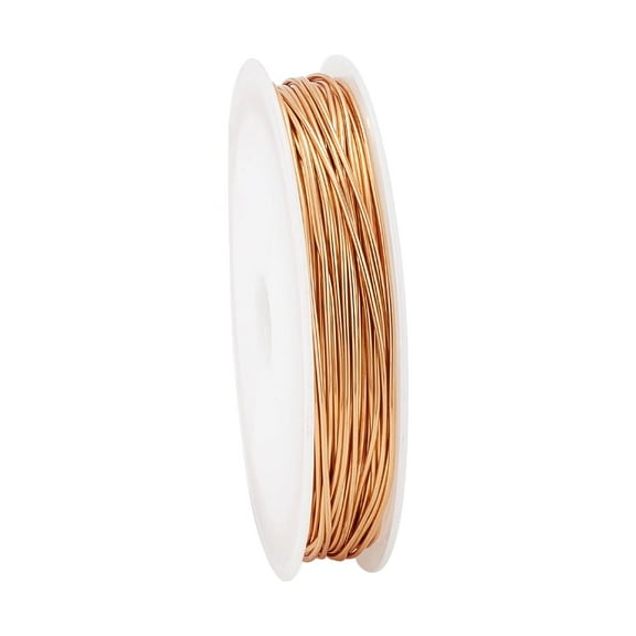 18K Gold Plated Copper Wire 18 Gauge Golden Metal Wire 1mm Jewelry Wire Metal Craft Wire Beading Wire with Spool for DIY Crafts Jewelry Making Wrapping Sculpting 32ft/10m