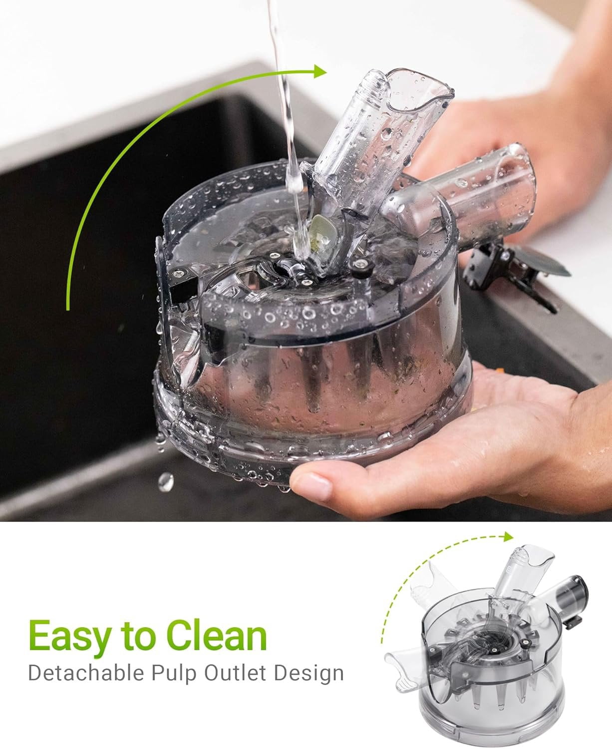 Juicer Machines, Cold Press Juicer with 5.3"  Feed Chute Fit Whole Fruits & Vegetables Easy to Clean, High Juice Yield,  (Black)