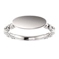 thumbnail image 3 of FB Jewels 14k White Gold Oval Signet Ring Size 7, 3 of 3
