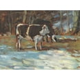 thumbnail image 2 of Calcasola, Stephen 24x19 White Modern Wood Framed Museum Art Print Titled - Cows Grazing-Somerset III, 2 of 4