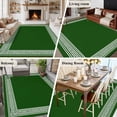 thumbnail image 6 of Green Greek Key Large Area Rugs for Bedroom Living Room, Soft Non Slip Carpet Bedside Rug, Geometric Greece Ancient Farmhouse Geo Rectangular Floor Cover Kitchen Accent Rug 5'x7' for Office, 6 of 9