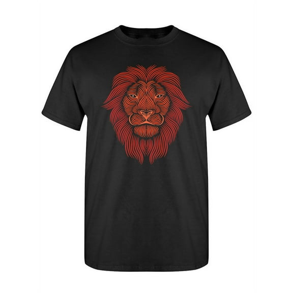 African Lion Art T-Shirt Men -Image by Shutterstock, Male Large