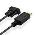 thumbnail image 3 of DisplayPort DP to VGA Cable (6 Feet) Male to Male Passive Passthrough Video Converter Adapter Wire Cord Plug Supports 4K Ultra HD UHD 1440P 1080p Full HD (Black), 3 of 4