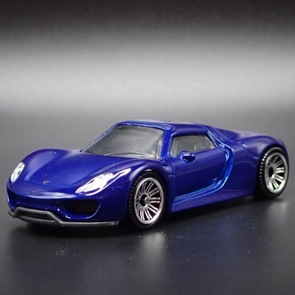 Open Box 2013-2015 PORSCHE 918 SPYDER SUPER CAR RARE 1:64 SCALE DIORAMA DIECAST MODEL CAR