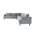 thumbnail image 2 of Silver Velvet L Shaped Three Piece Sectional, 2 of 3