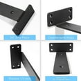 thumbnail image 3 of Soporte Flotante Para Estante De Pared, Soporte Para Estante De 12 Pulgadas, 1/5 De Pulgada De Espesor, Hierro Con Revestimiento Esmerilado Negro, 6 Piezas, Diseño De Flexión De, 3 of 7