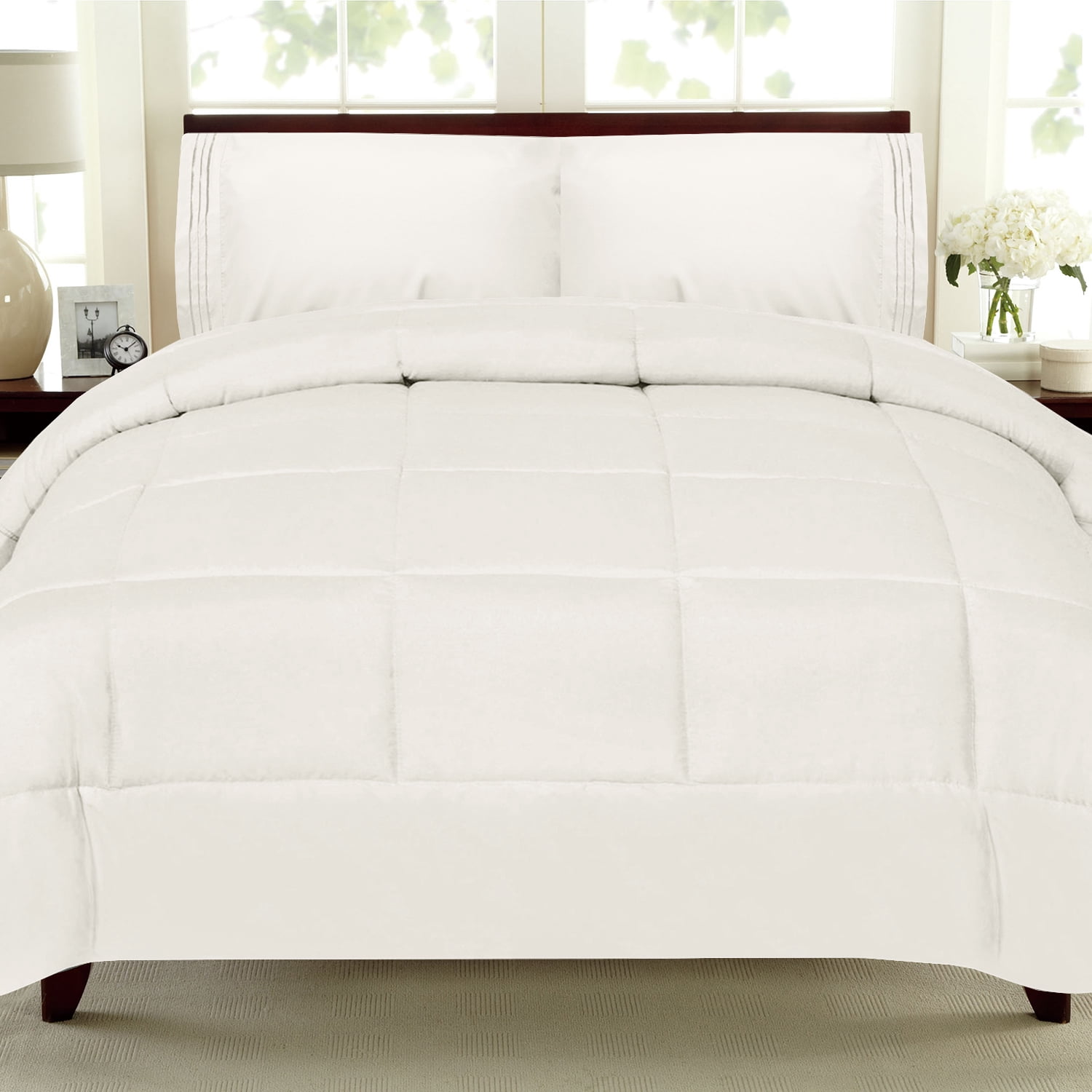 Luxury 5 Piece Bed-in-a-Bag Down Alternative Comforter and Sheet Set - Ivory - King