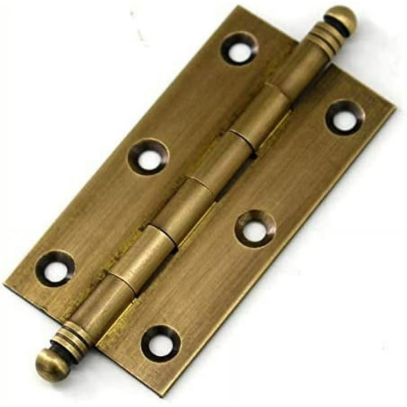 4Pack Decorative Antique Brass Kitchen Cabinet Hinges Bronze Furniture Cupboard Door Butt Hinges 3inch (4,3")