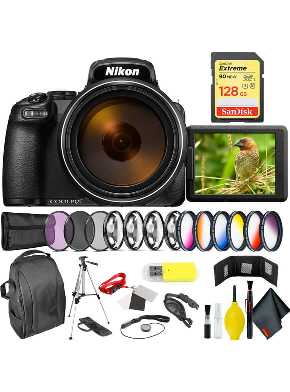 Nikon COOLPIX P1000 Digital Camera + 128GB Sandisk Extreme Professional Bundle