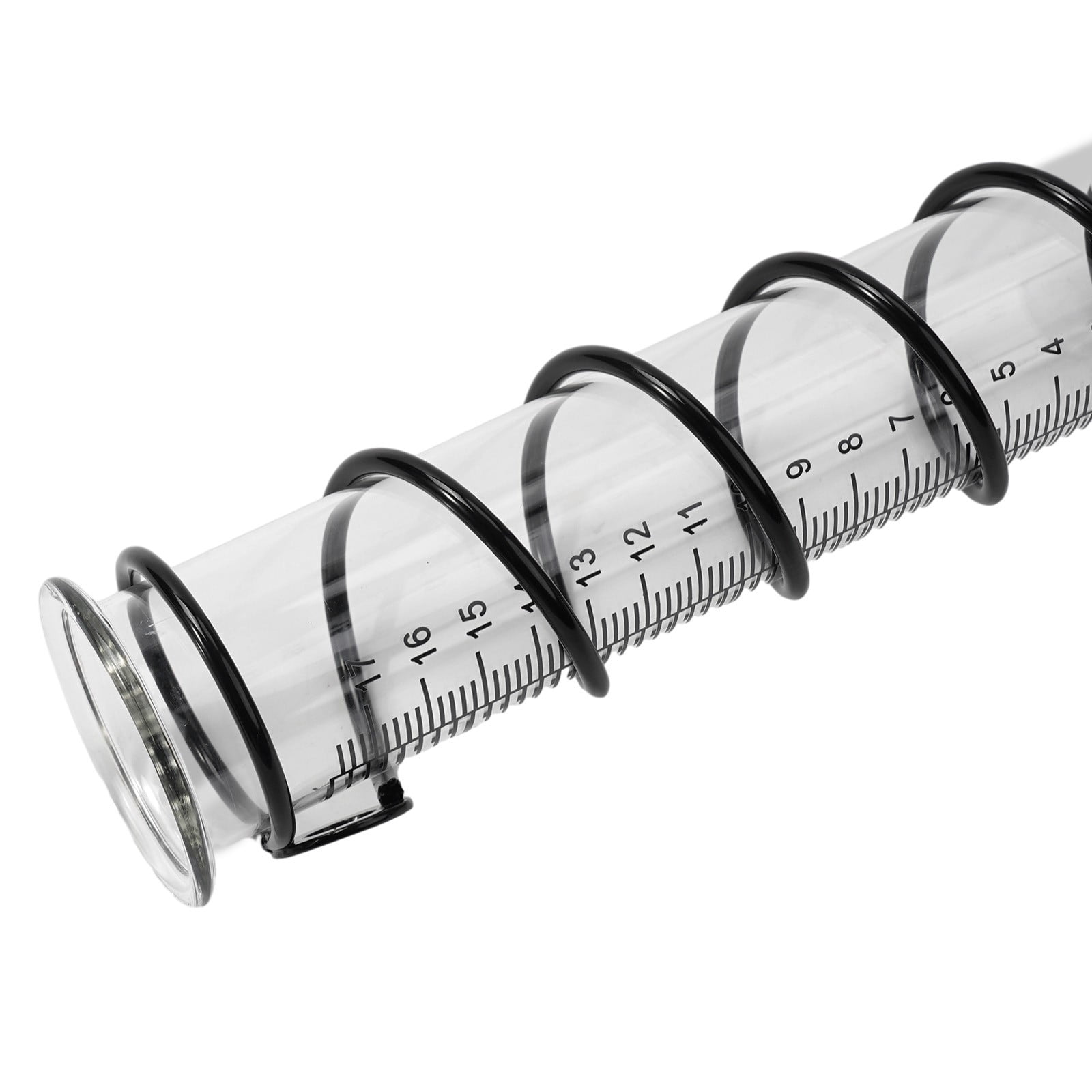 Spiral Lawn Rain Gauge Glass Floating Rain Meter for Outdoor Garden Landscapes Smile Home