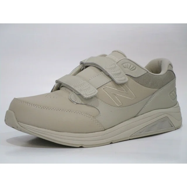 New Balance Men's 928 V3 Hook and Loop Walking Shoes, Bone/Bone