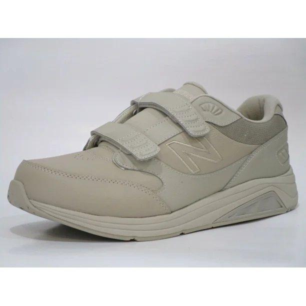 New Balance Men's 928 V3 Hook and Loop Walking Shoes, Bone/Bone