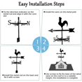 thumbnail image 2 of Rooster Weather Vane - Retro Cockerel Weathervane Silhouette - Decorative Wind Direction Indicator, 2 of 5