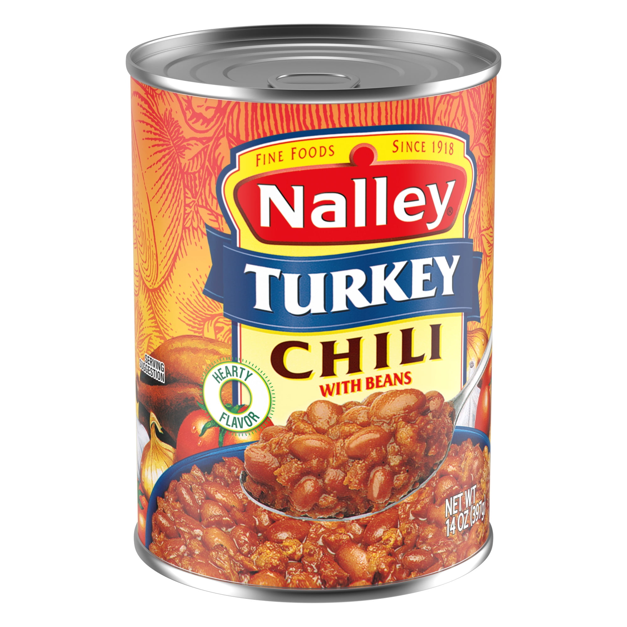 Nalley Turkey Chili With Beans, 19g Protein Per Serving, 14 oz. Can