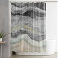 thumbnail image 2 of Shower Curtains for Bathroom-36"x78",Abstract Ocean Seaside Ombre Art Waterproof Bath Curtain Grommet Shower Curtain Set with Hooks,Coastal Beach Sea Wave Washable Bath Accessories, 2 of 7