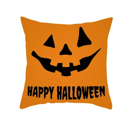 Halloween Ghost Witch Pumpkin Throw Pillow Case Magical Cat