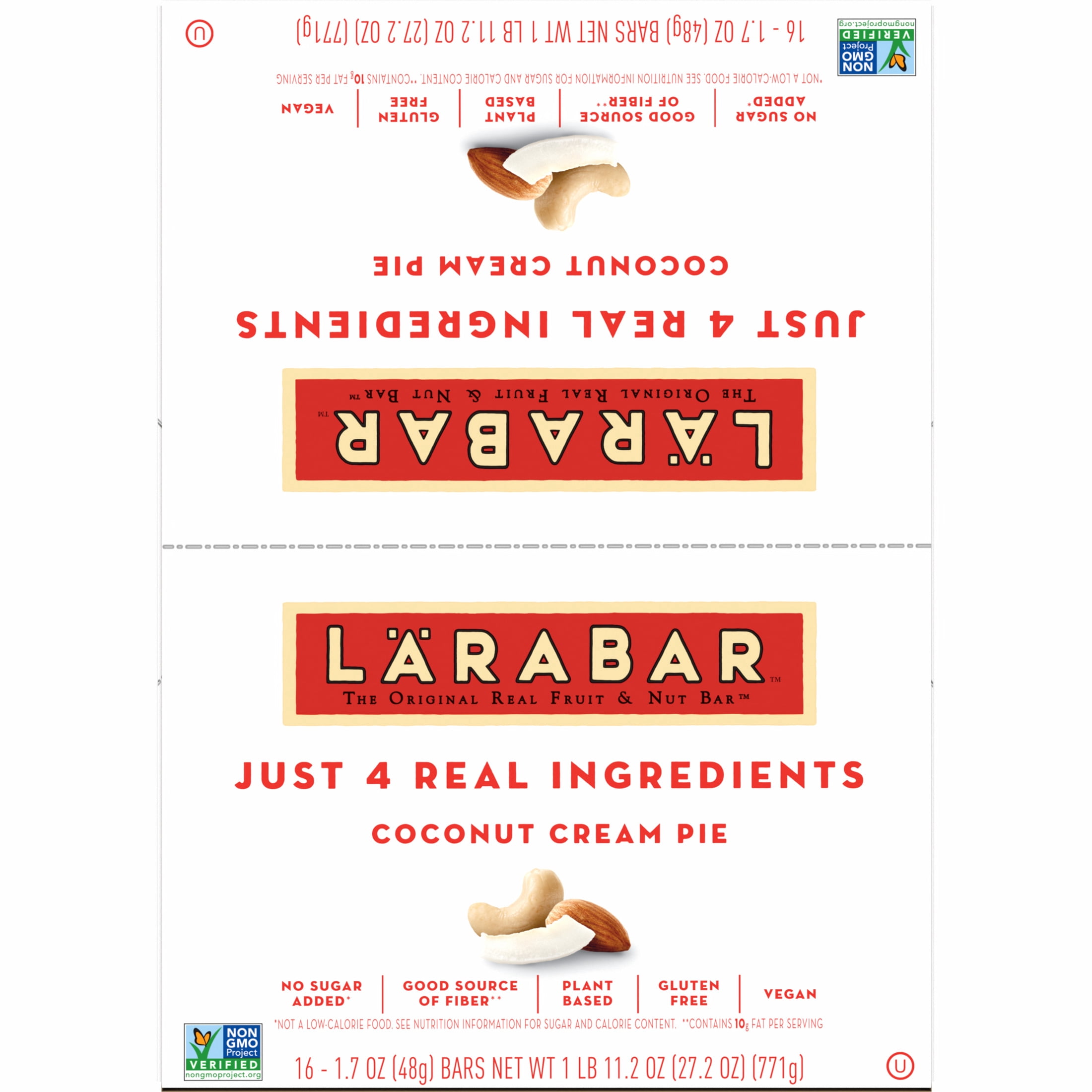 Larabar Coconut Cream Pie Fruit and Nut Bars, Gluten Free and Vegan, 16 Ct, 27.2 oz