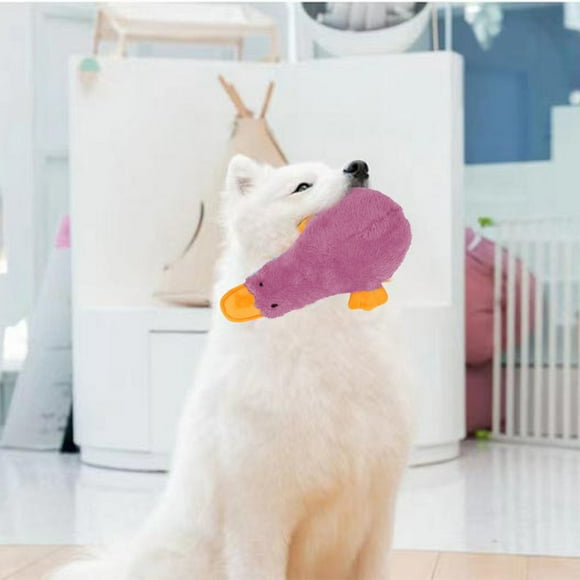 Juguetes para la dentición de perros y gatos, relleno suave y divertido para masticar en interiores y cachorros, limpieza y juego de dientes. Patito de algodón.