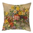 thumbnail image 3 of 4Pcs Linen Flowers Paintings Cushion Cover Roses and Vase Orange Pomegranate Throw Pillow Cover Floral Sofa Home Decor Pillowcases, 3 of 7