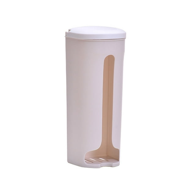 Advancent Estante de almacenamiento de bolsas de plástico, contenedor de pared para cocina, dispensador de bolsas de basura de gran capacidad, Organizadores de utensilios de cocina Blanco
