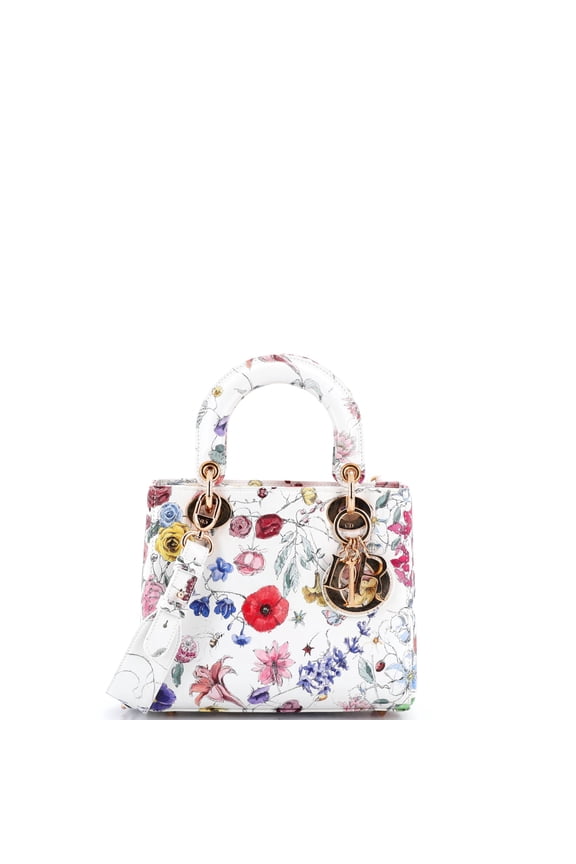 Pre-Owned My ABCDior Lady Dior Bag Printed Leather Small By Rebag