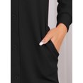 thumbnail image 5 of INSPIRE CHIC Women's Waffle Knit Nightshirt Long Sleeve Button Down Sleepshirts Nightgown with Pockets M Black, 5 of 6