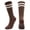 Brown, variant on Yungyresw Womens Non Slip Yoga Socks All Season Comfortable Athletic Mid Calf Socks Fitness Workout Casual Stockings Black One Size