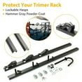 thumbnail image 4 of HECASA 3 Place Trimmer Rack Holder Carrier Mount On Open Landscape Trailer  Pickup w/ Lock Pair Weed Eater Racks Weeder Rack, 4 of 15