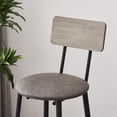 thumbnail image 6 of HSUNNS Bar Table with Stools Set of 2, Industrial 3 Piece Counter Height Small Dining Sofa Table and Chairs for Kitchen Breakfast Nook Small Space Restaurant, Grey, 6 of 9