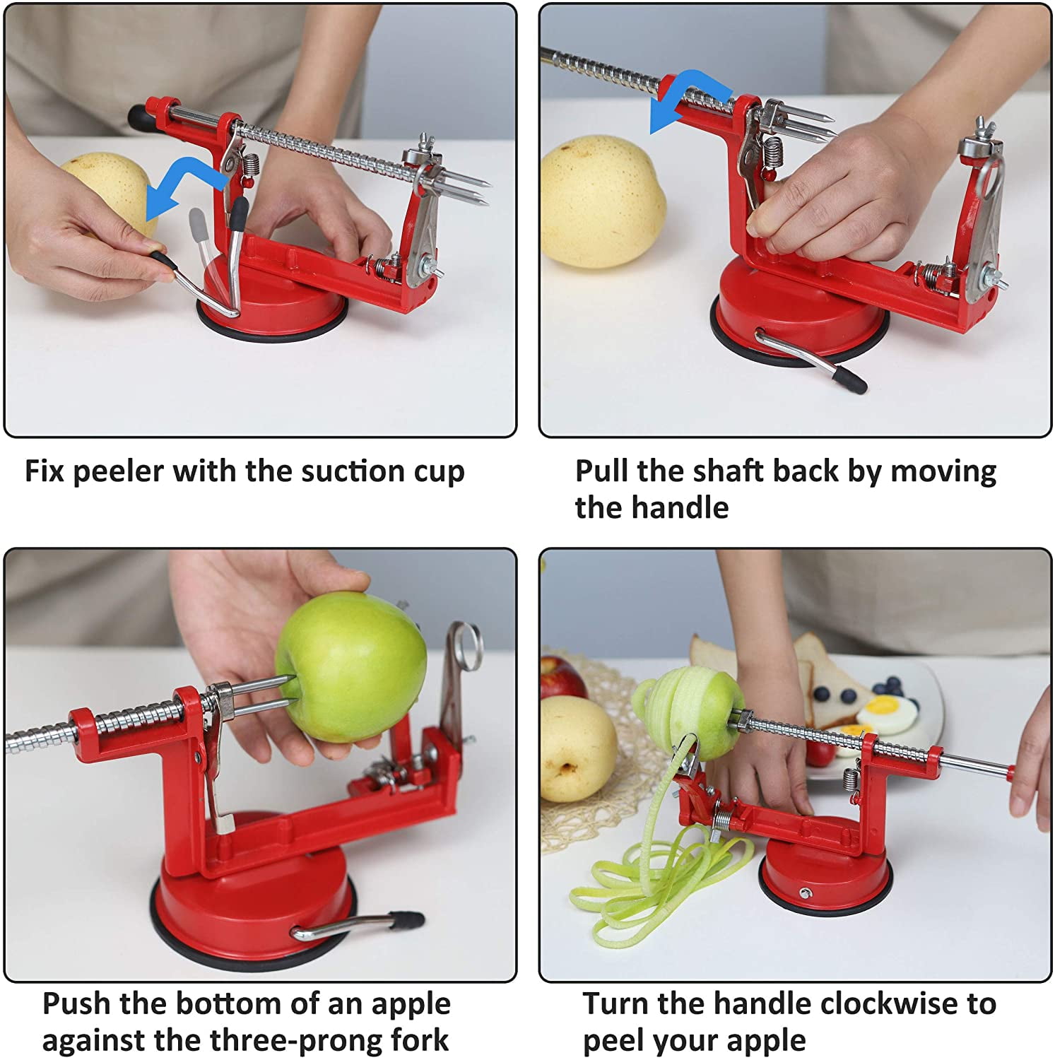 3In 1 Apple Peeler Manual Rotation Potato Fruit Core Slicer Kitchen Hand  Cracking Corer, 1 Pack - Kroger