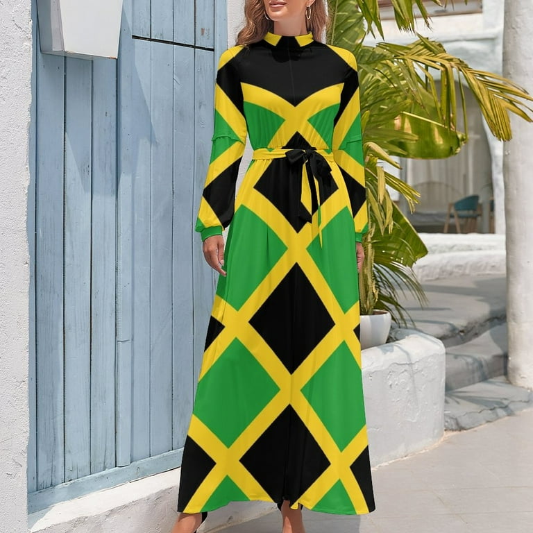 Flag of Jamaica Long Dress women's evening dress evening dresses luxury -  Walmart.com